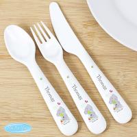 Personalised Tiny Tatty Teddy Cuddle Bug 3 Pc Plastic Cutlery Set Extra Image 3 Preview